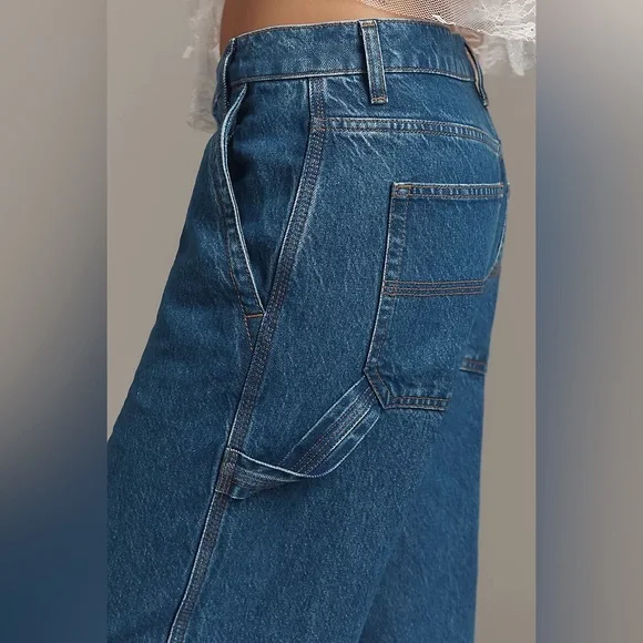 Reformation Diego Mid Rise Baggy Utility Carpenters Jeans Size 29 Revolve Anthro - Picture 3 of 16